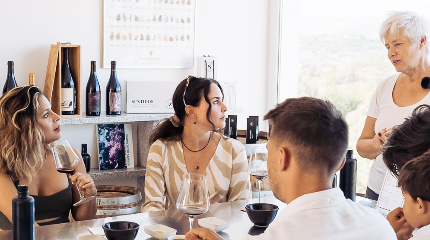 Visita guiada da dos jardins e prova de vinhos premium e azeites